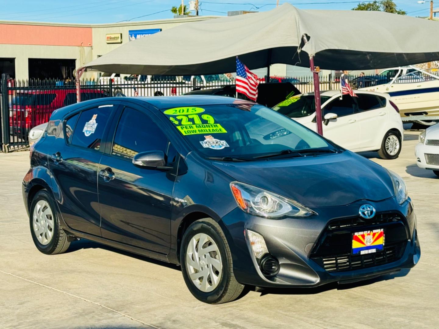 2015 Charcoal Toyota Prius c (JTDKDTB30F1) , located at 2190 Hwy 95, Bullhead City, AZ, 86442, (928) 704-0060, 0.000000, 0.000000 - 2015 Toyota Prius 4. automatic leather loaded. 4 door. up to 52 MPG. great little gas saver .90642 miles. *1 owner. - Photo#0